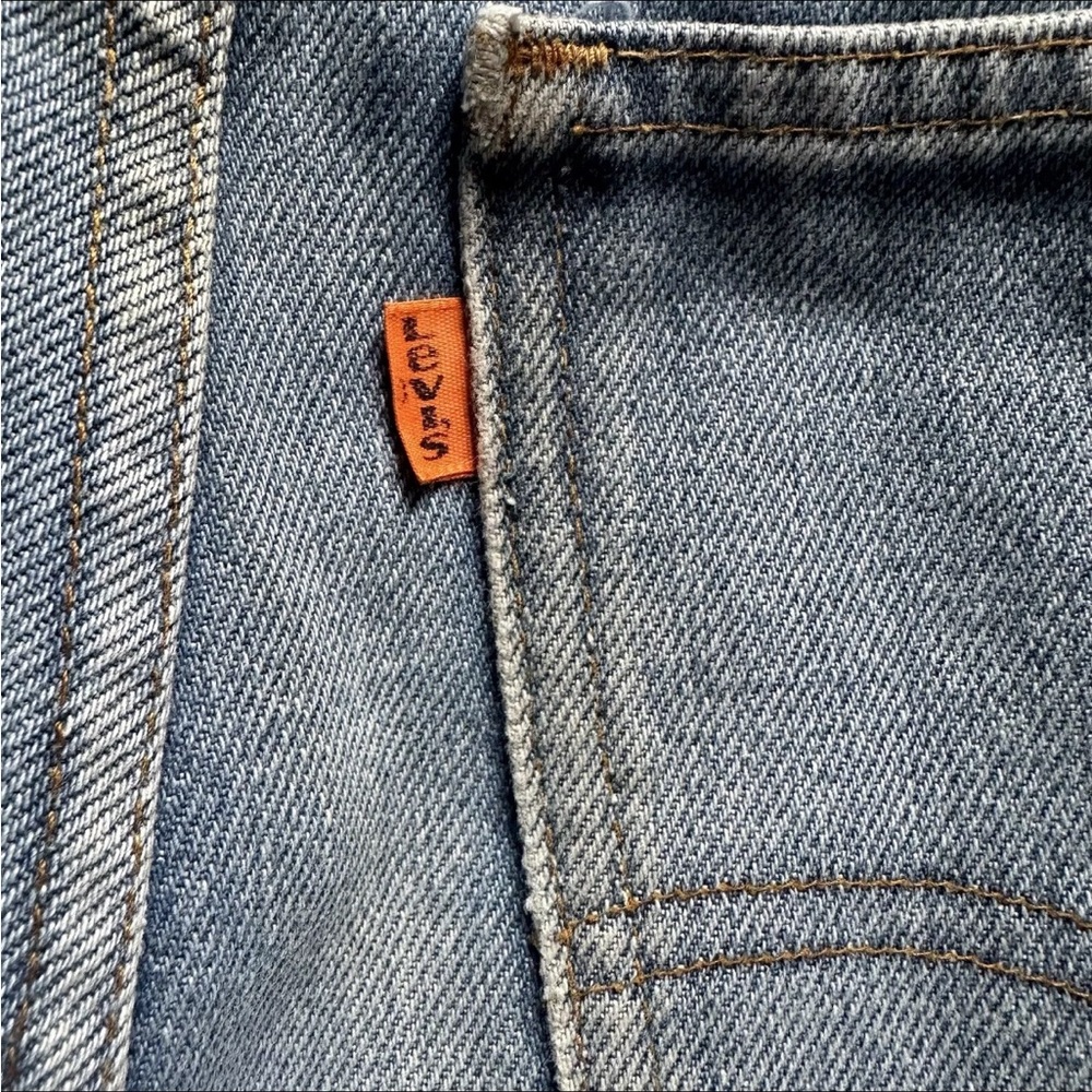 70s Levi Strauss Vintage Orange Tab 719-0937 Jeans Size 27-28 x 33  Talon Zipper